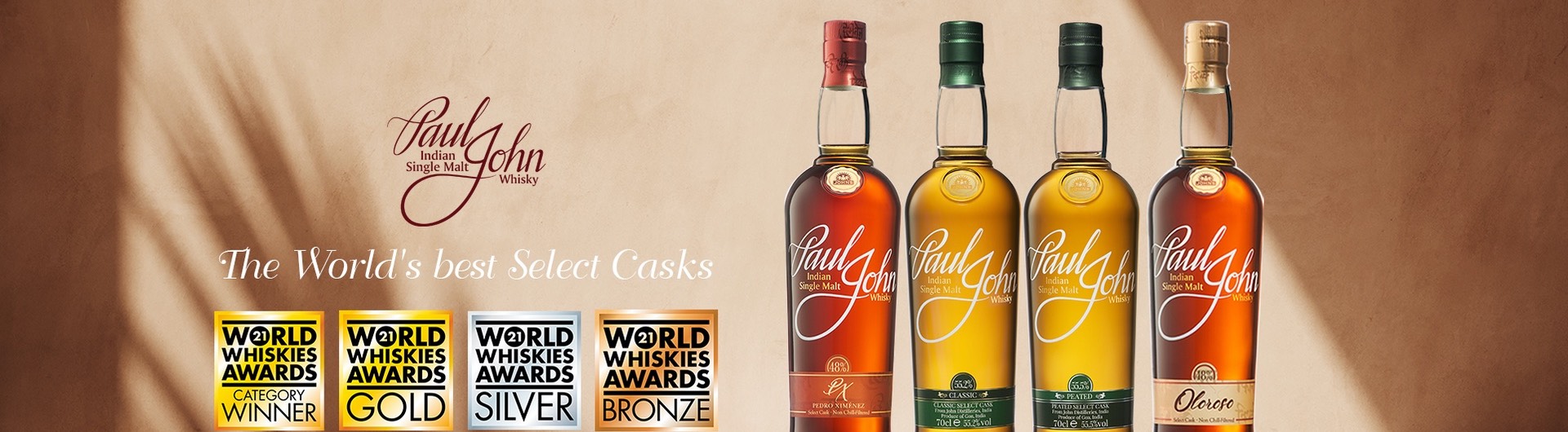 Paul John Single Malt Whisky - Prestigious Awards