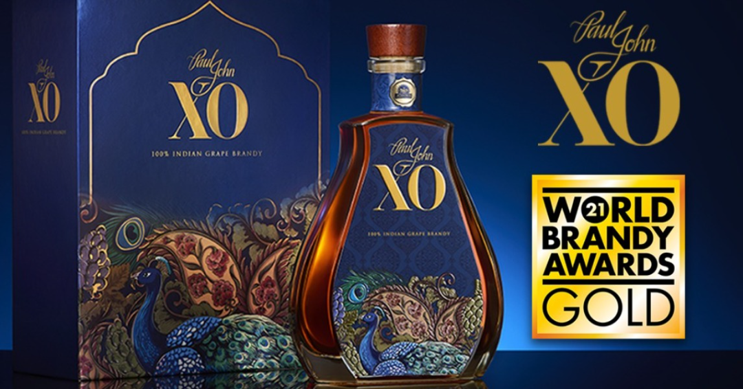 Paul John XO awarded gold at world brandy awards 2021