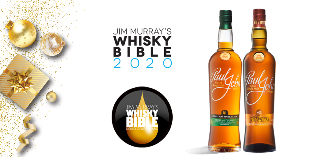 Paul John Whisky Collects Gold At Jim Murray Whisky Bible 2020
