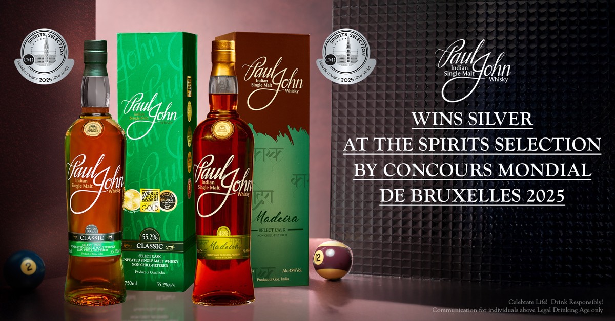 Paul John Whisky wins Silver at the Spirits Selection By Concours Mondial De Bruxelles 2025